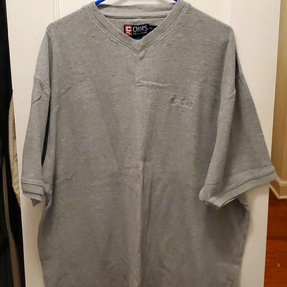 Grey, waffle shirt
